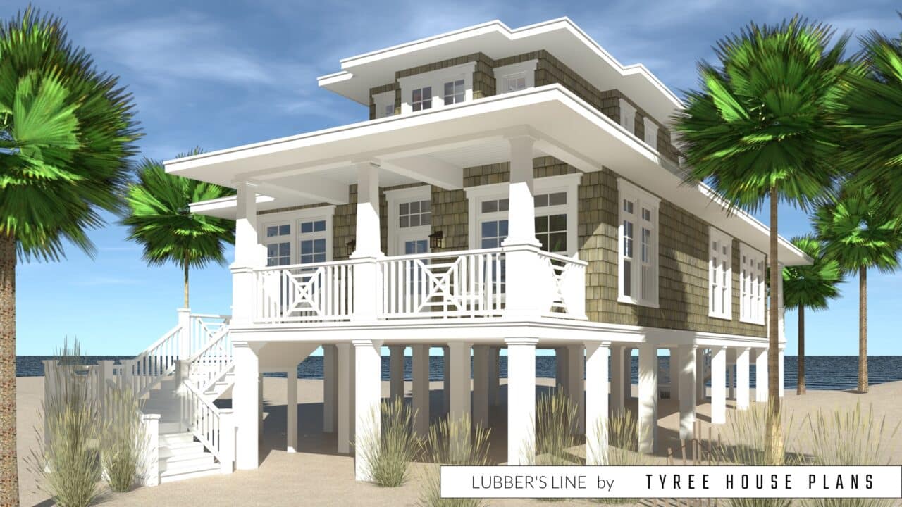 Bedroom Beach House Plan Tyree House Plans