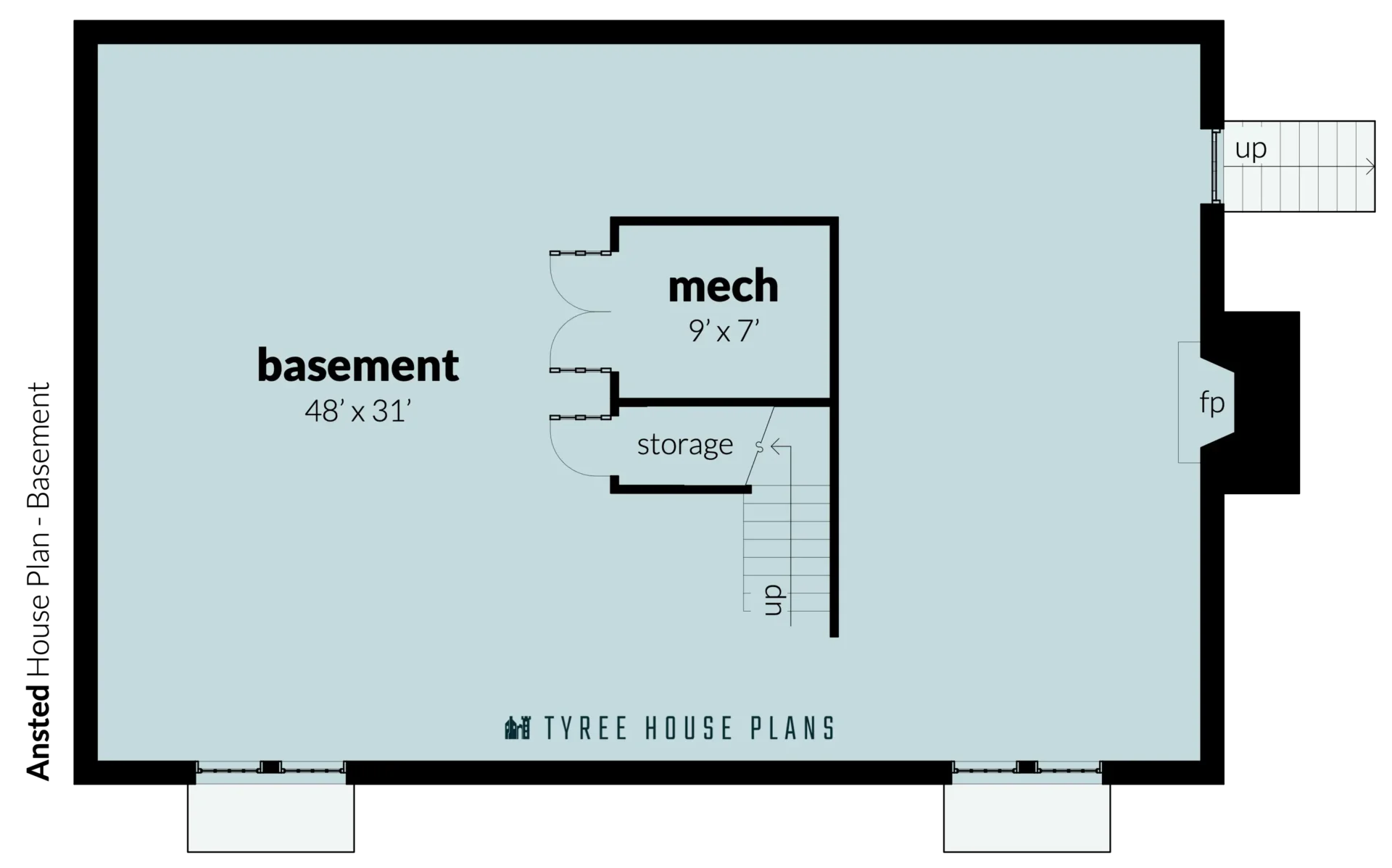 Basement Level - Ansted by Tyree House Plans