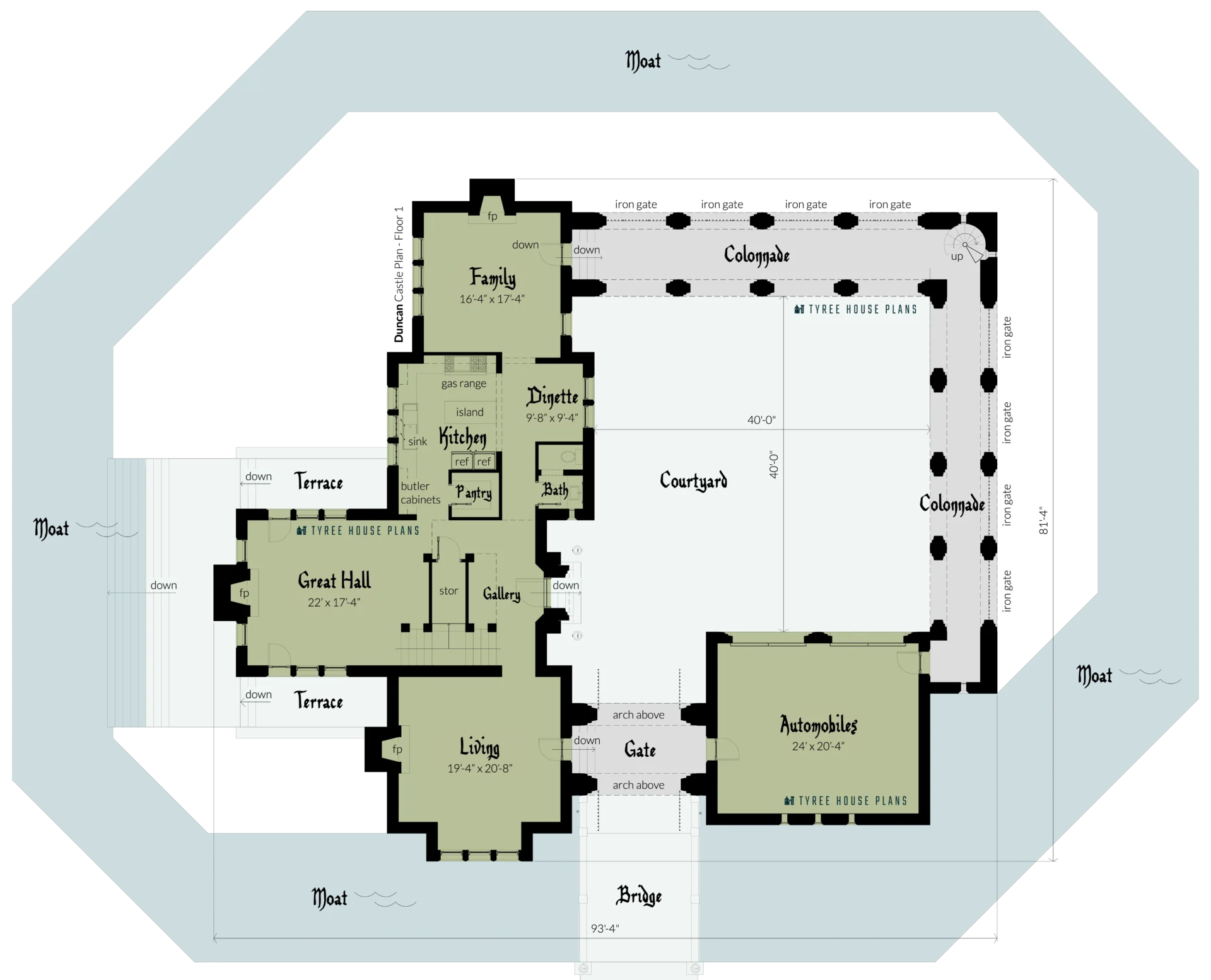 Floor 1 - Duncan Castle by Tyree House Plans