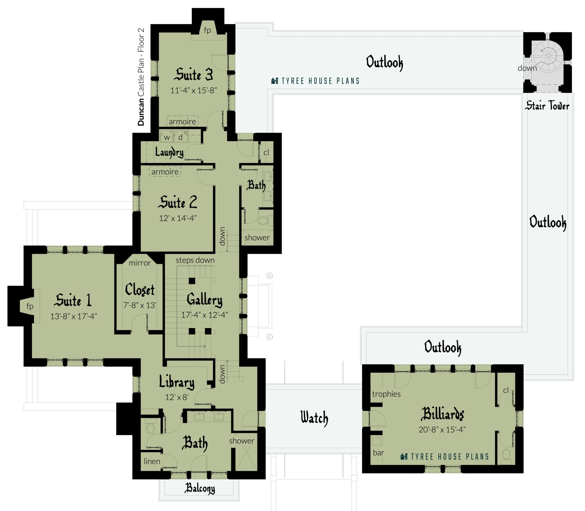 Floor 2 - Duncan Castle by Tyree House Plans