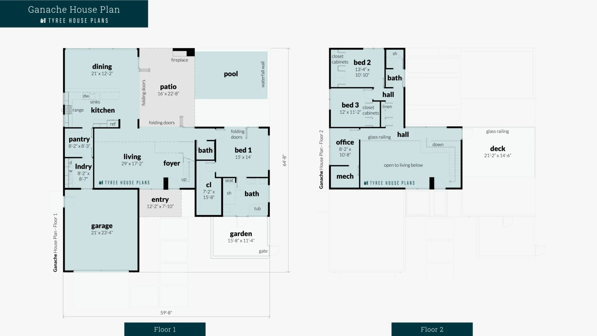 Ganache House Plan Floor Artwork by Tyree House Plans