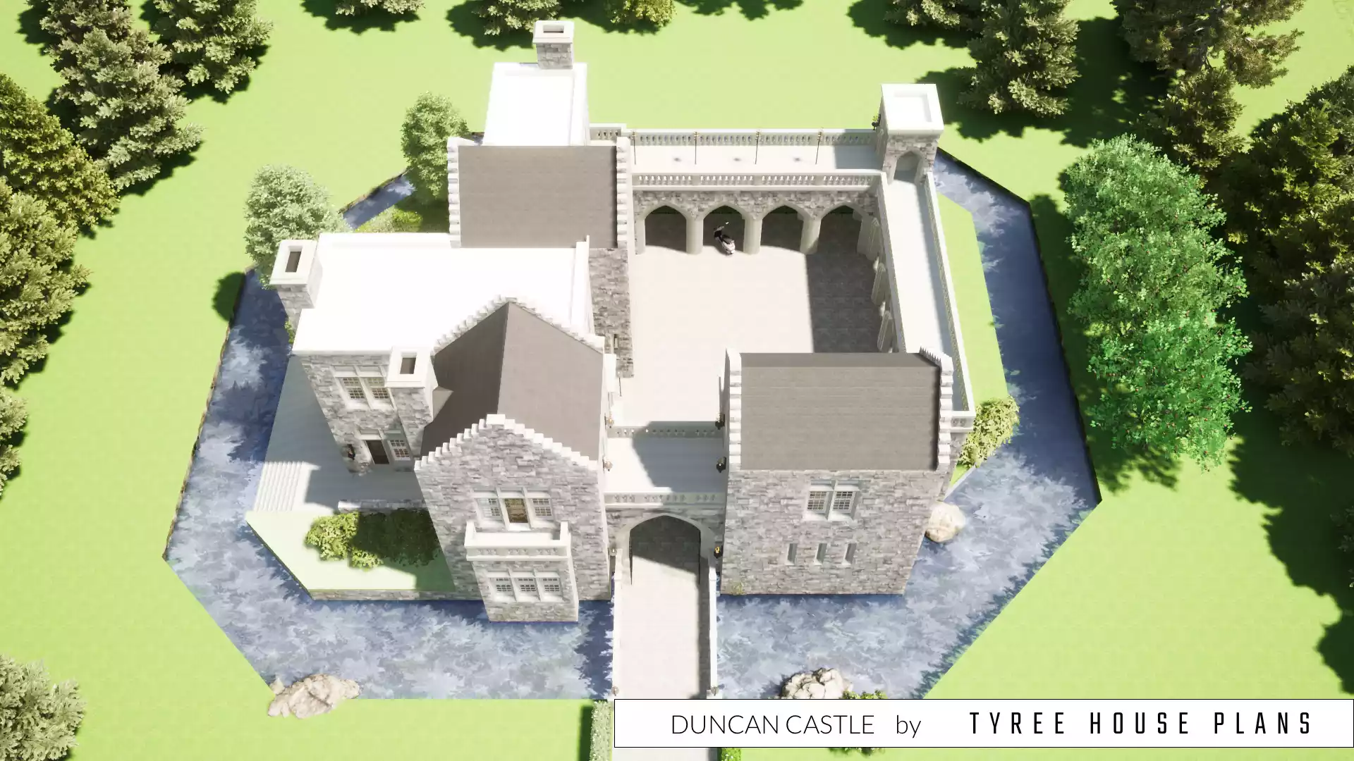 View from above. Duncan Castle by Tyree House Plans.