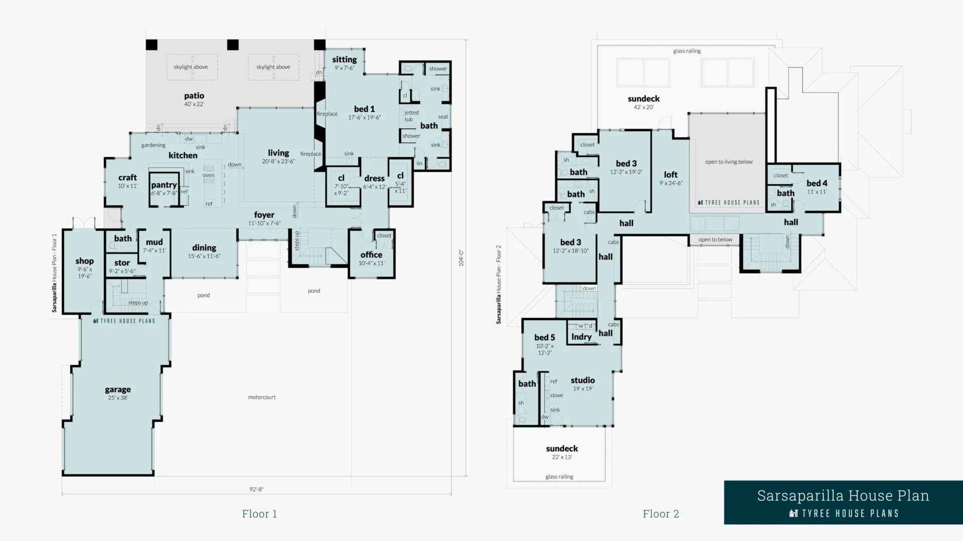 Sarsaparilla House Plan Floor Artwork by Tyree House Plans