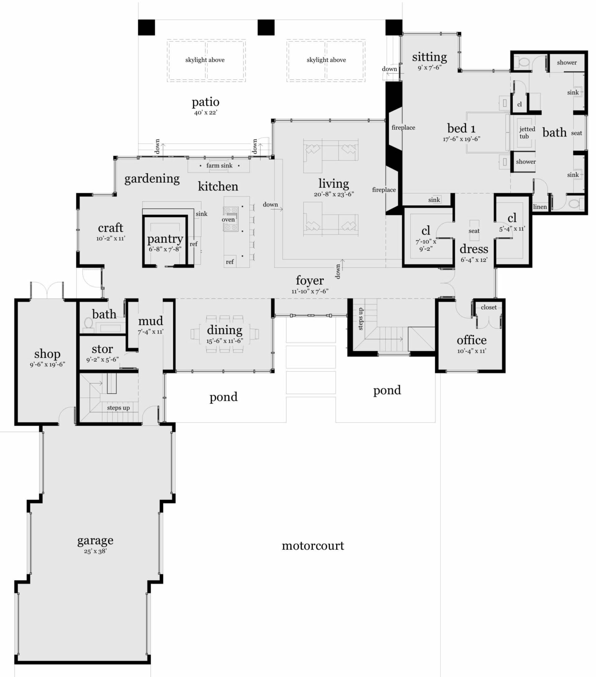 Floor 1 - Sarsaparilla House Plan