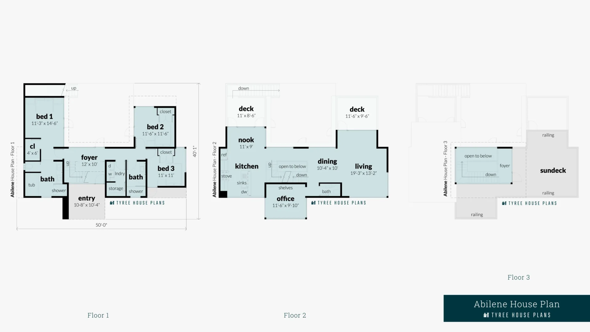 Abilene House Plan Floor Artwork by Tyree House Plans