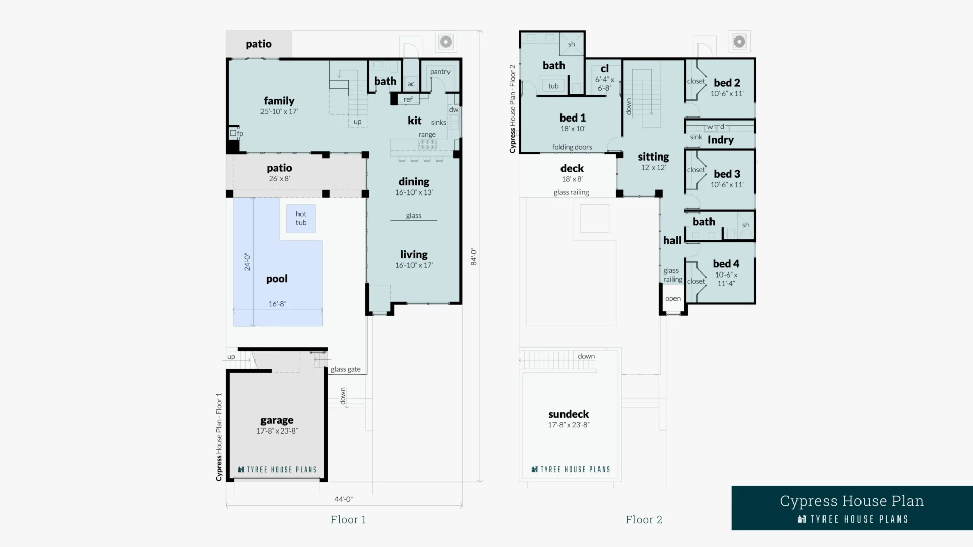 Cypress House Plan Floor Artwork by Tyree House Plans