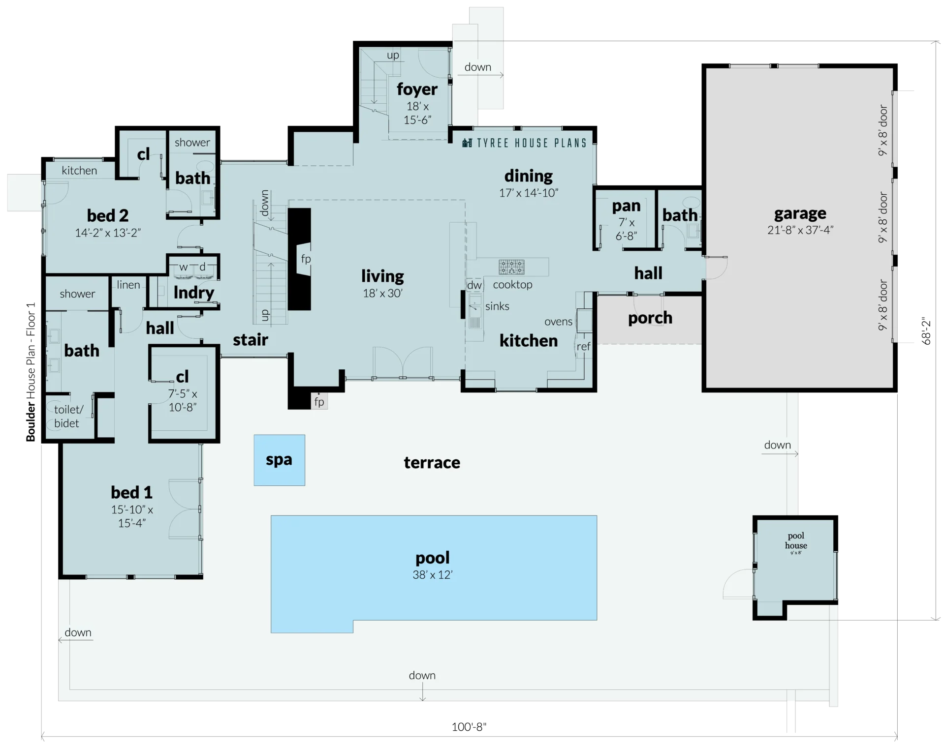 Floor 1 - Boulder by Tyree House Plans