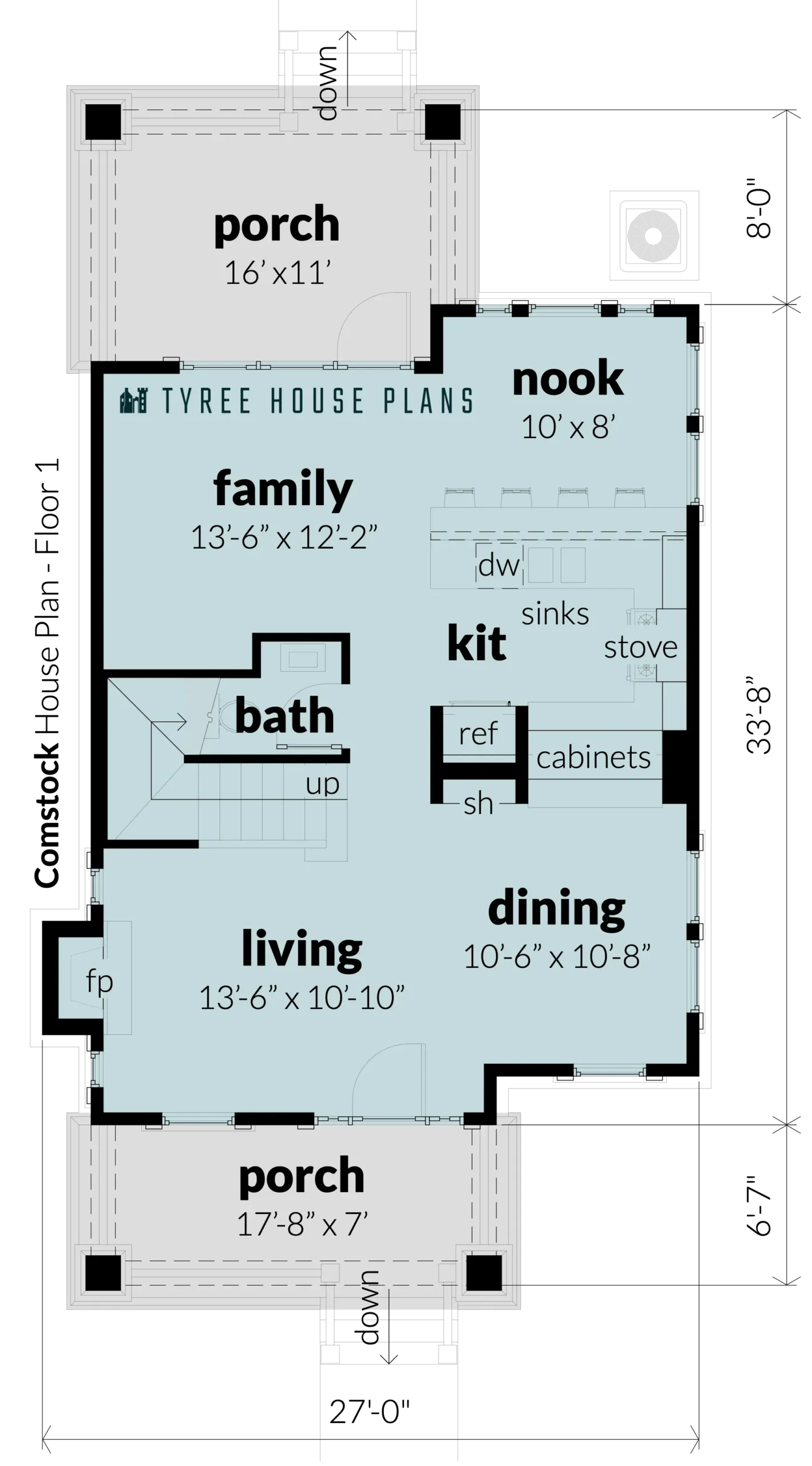 Floor 1 - Comstock by Tyree House Plans