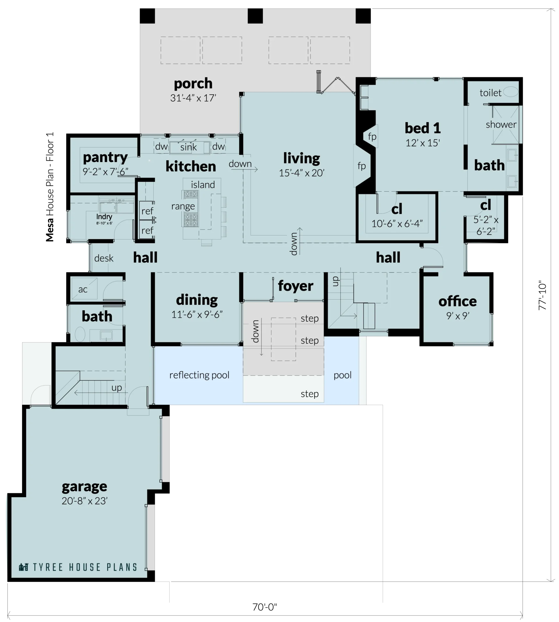 Floor 1 - Mesa by Tyree House Plans