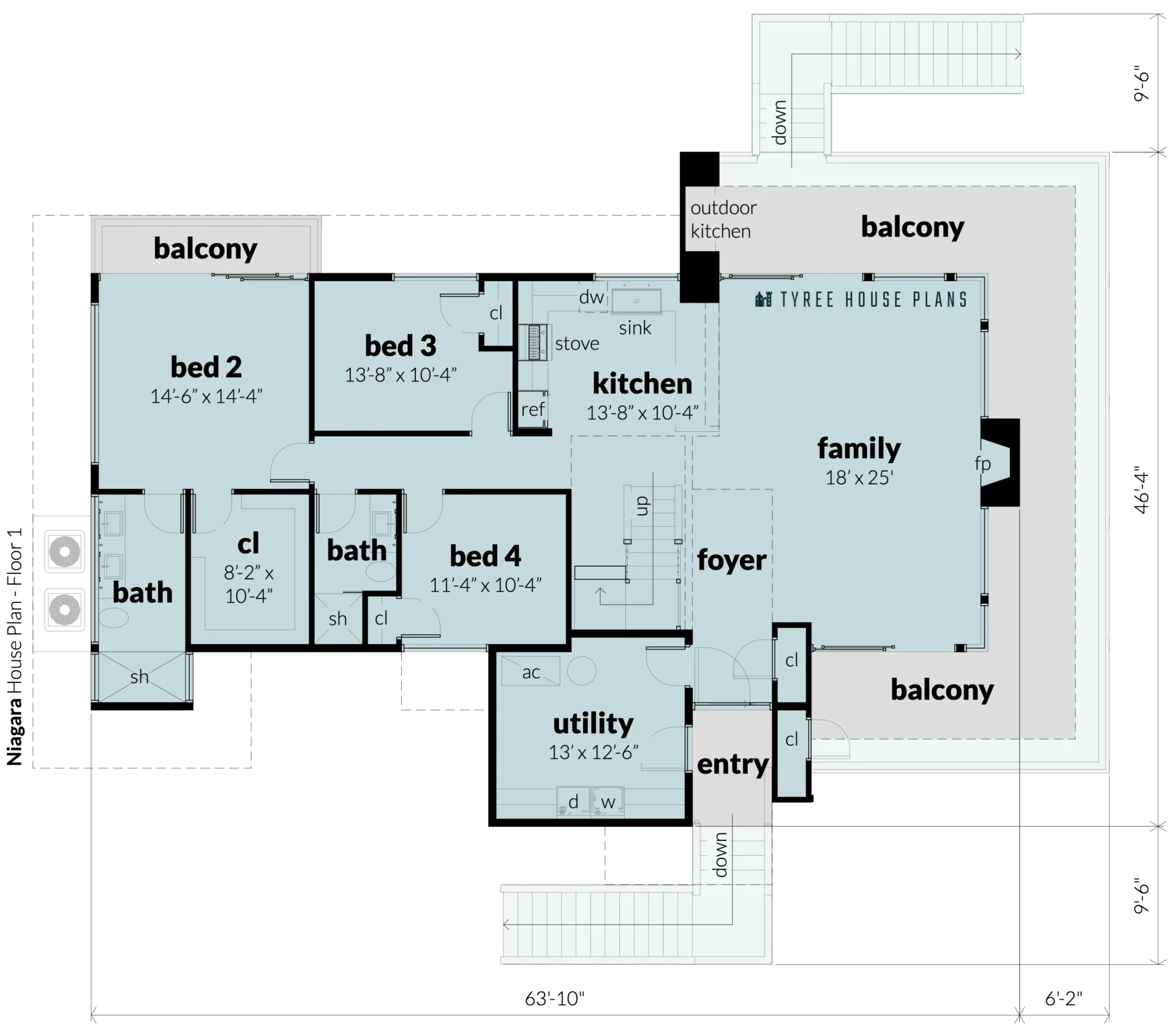 Floor 1 - Niagara by Tyree House Plans