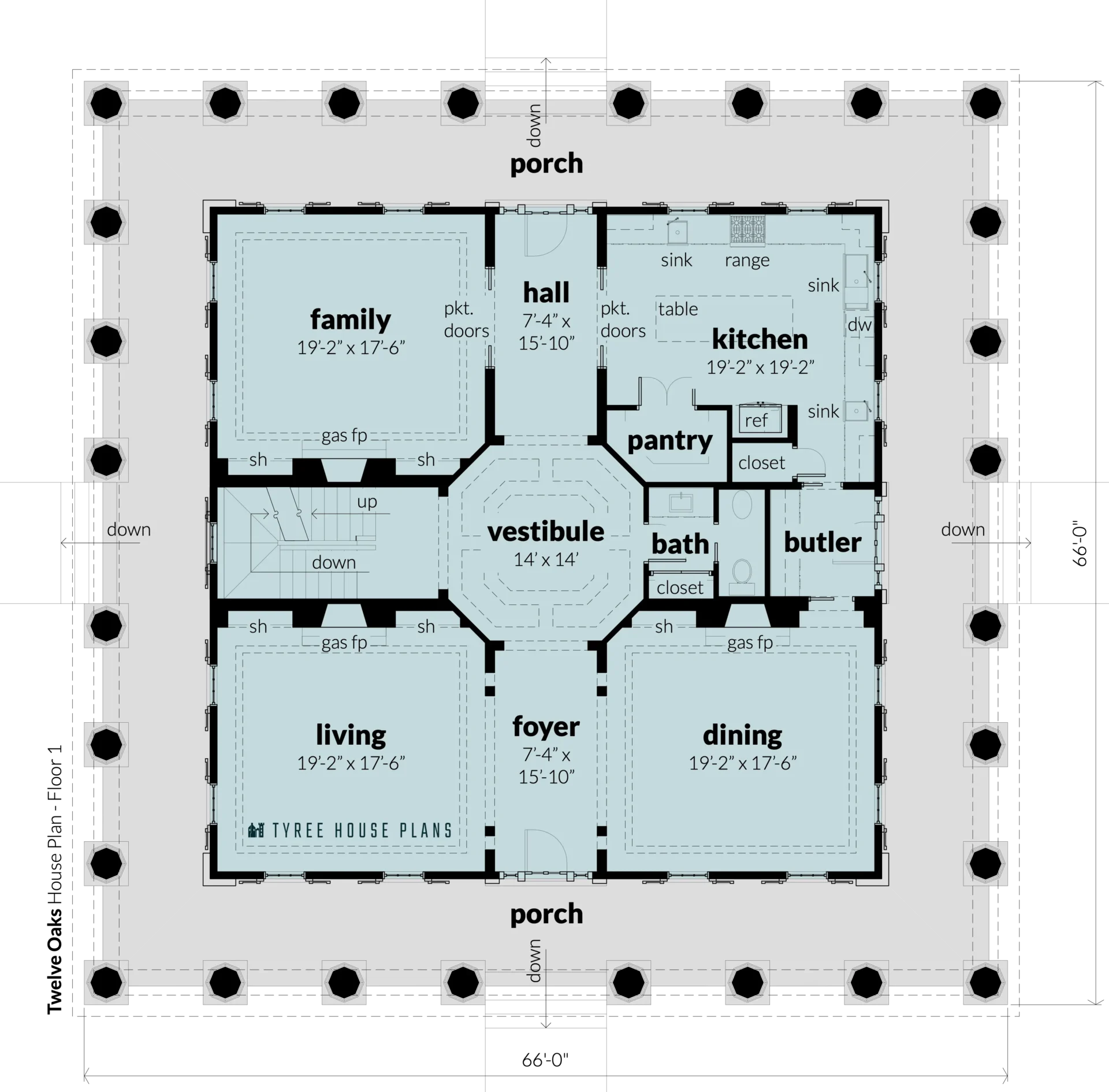 Floor 1 - Twelve Oaks by Tyree House Plans