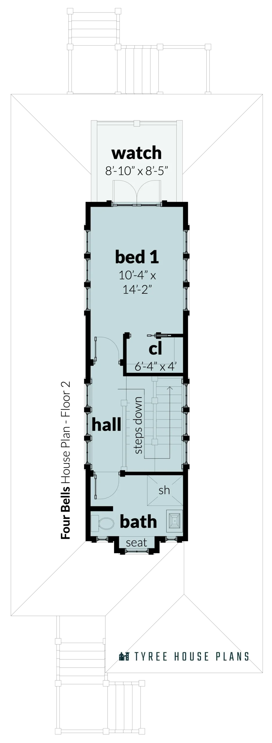 Floor 2 - Four Bells by Tyree House Plans
