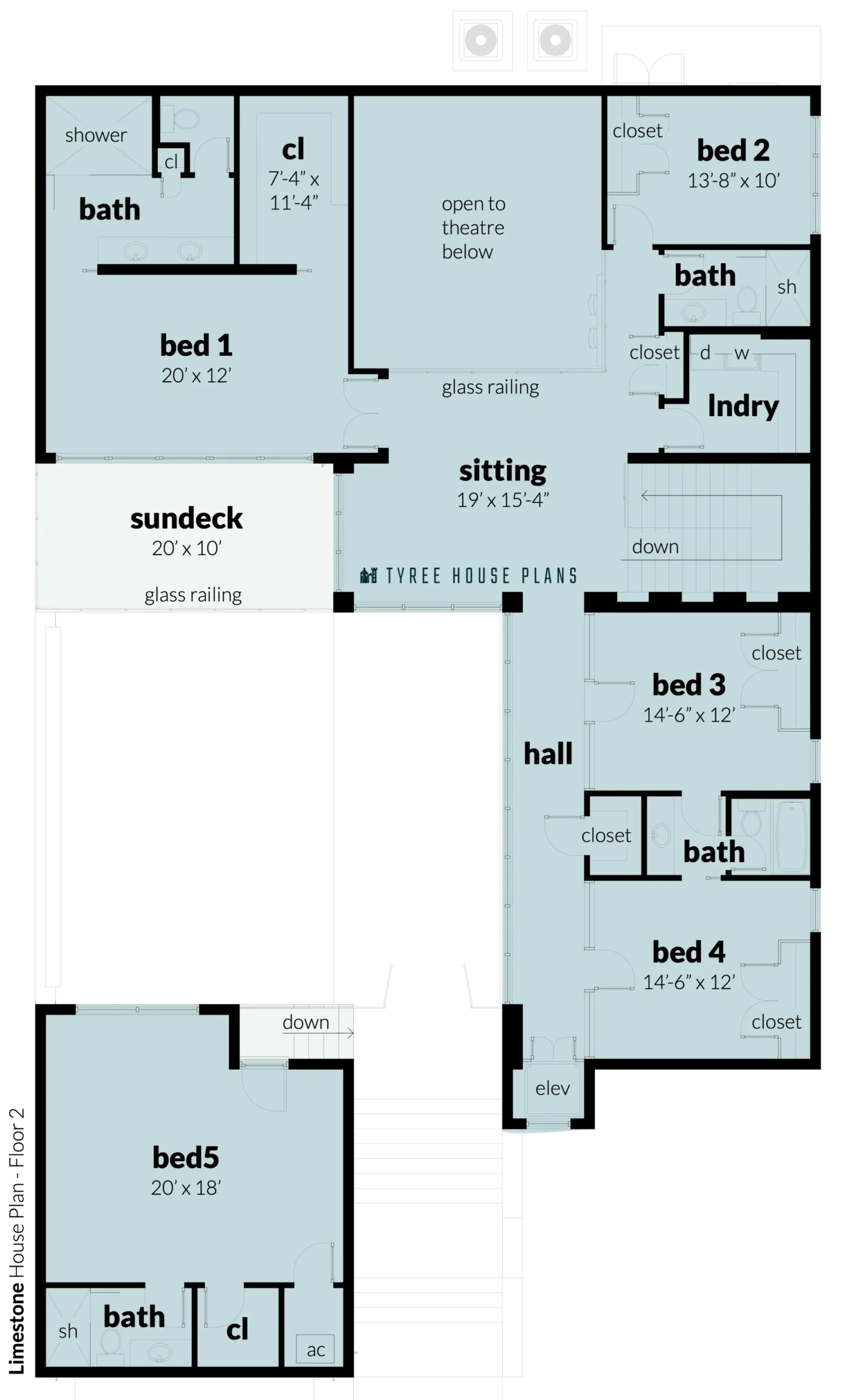 Floor 2 - Limestone by Tyree House Plans