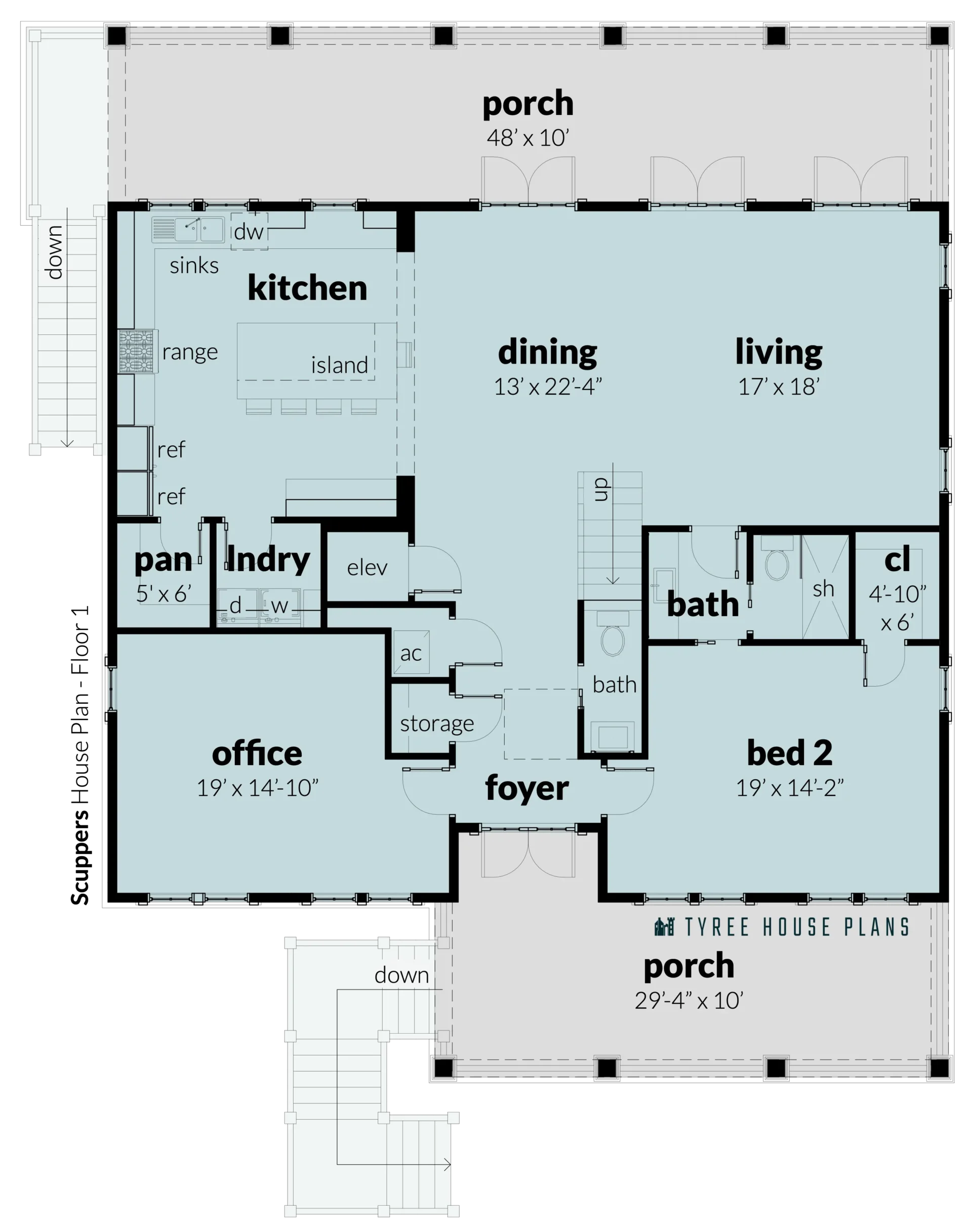 Floor 2 - Scuppers by Tyree House Plans