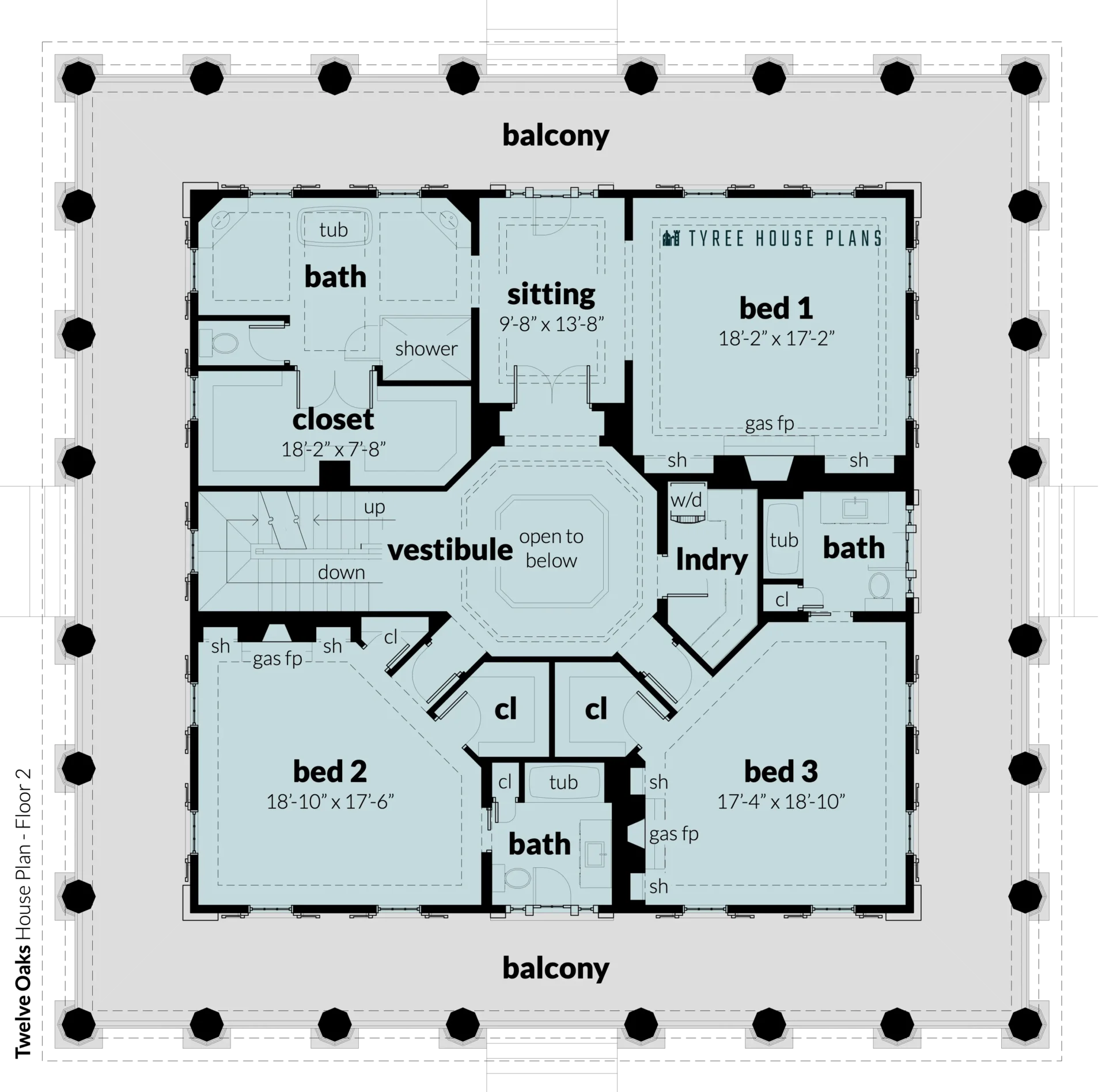 Floor 2 - Twelve Oaks by Tyree House Plans