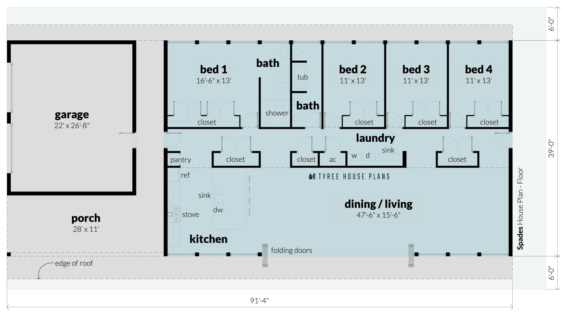 Floor - Spades by Tyree House Plans