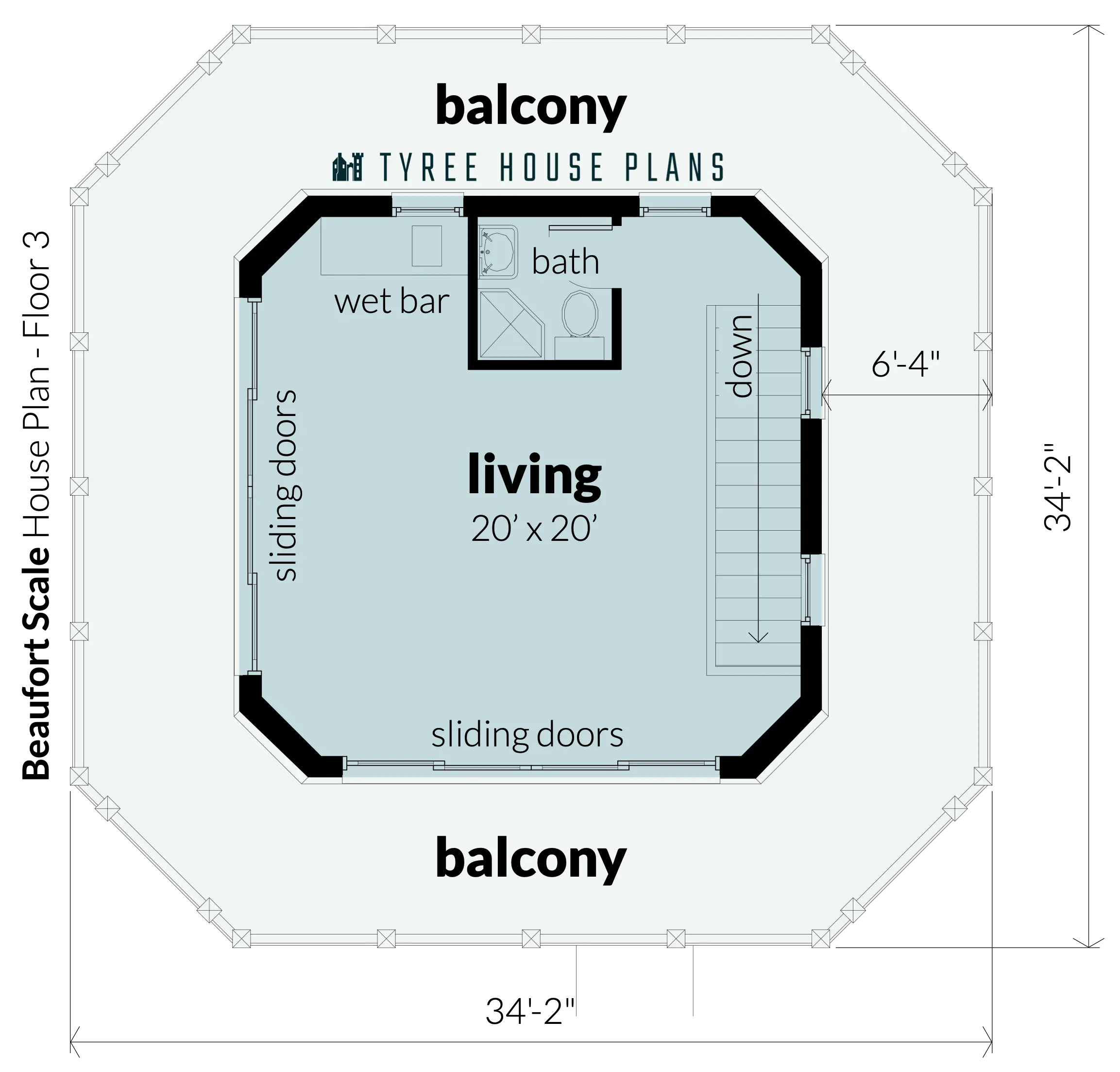 Floor 3 - Beaufort Scale by Tyree House Plans