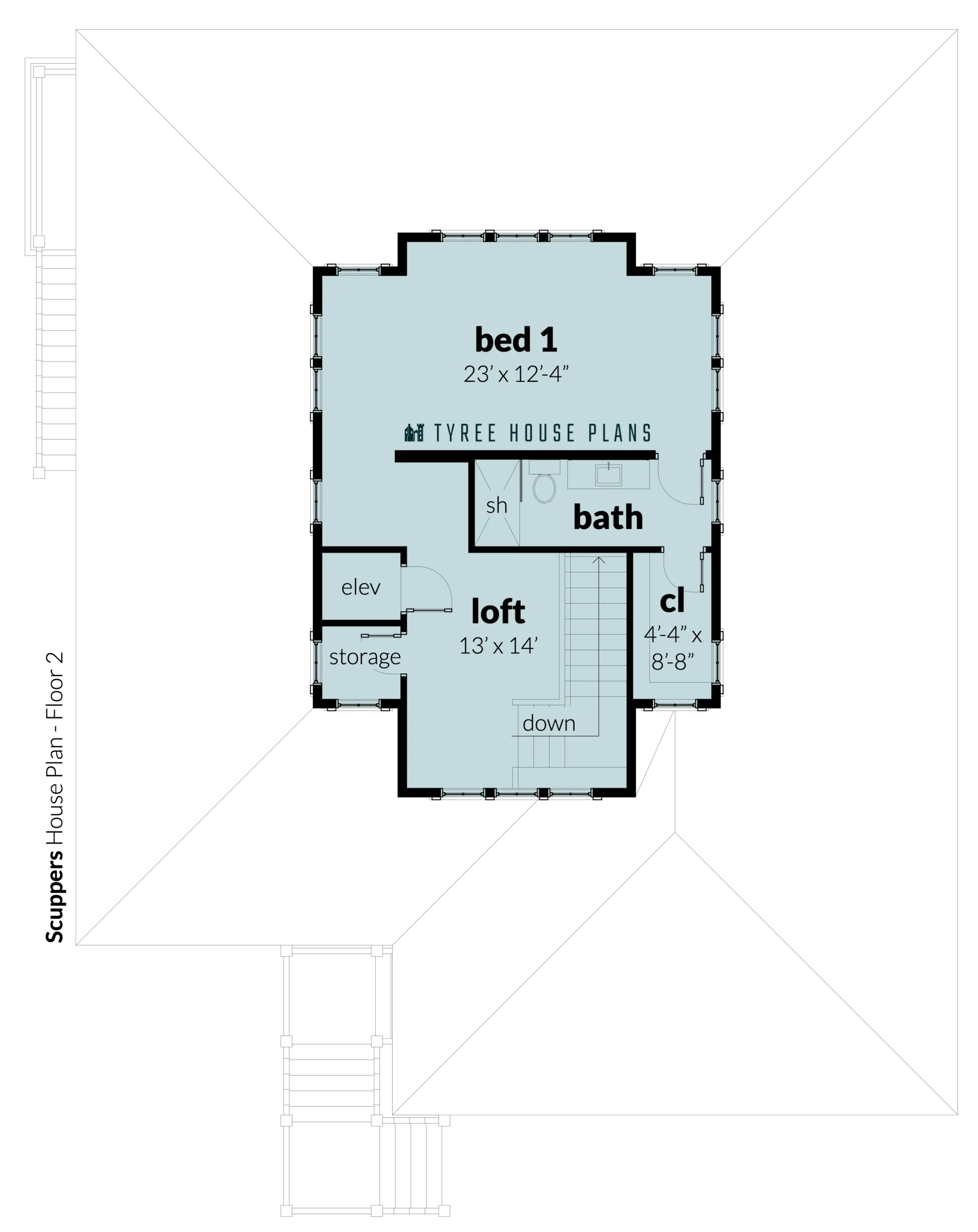 Floor 3 - Scuppers by Tyree House Plans