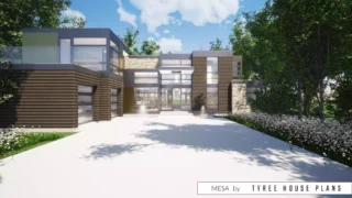 Front view. Mesa by Tyree House Plans.