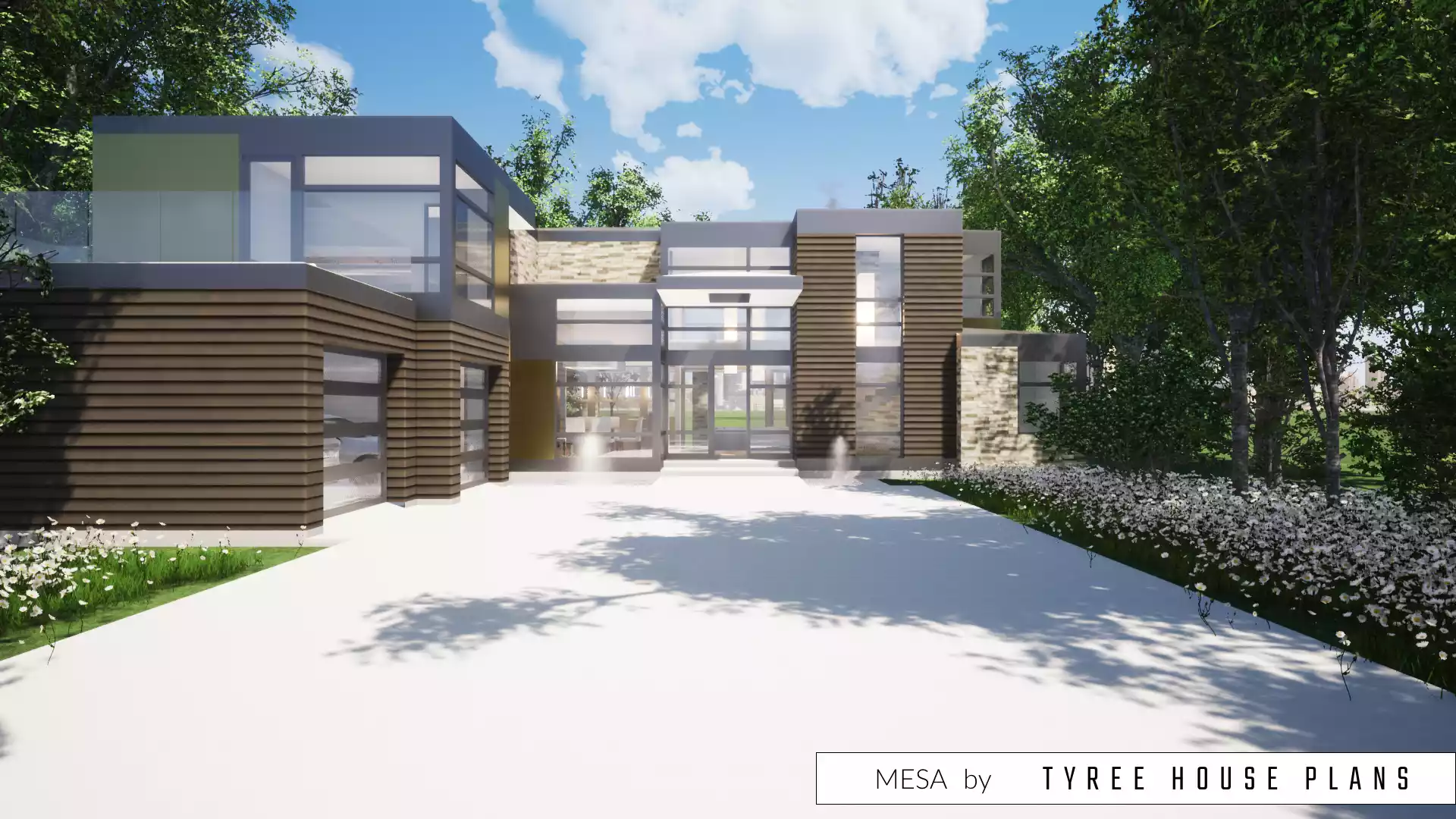 Front view. Mesa by Tyree House Plans.