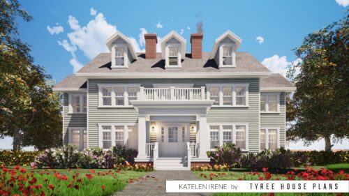 Front view. Katelen Irene by Tyree House Plans.