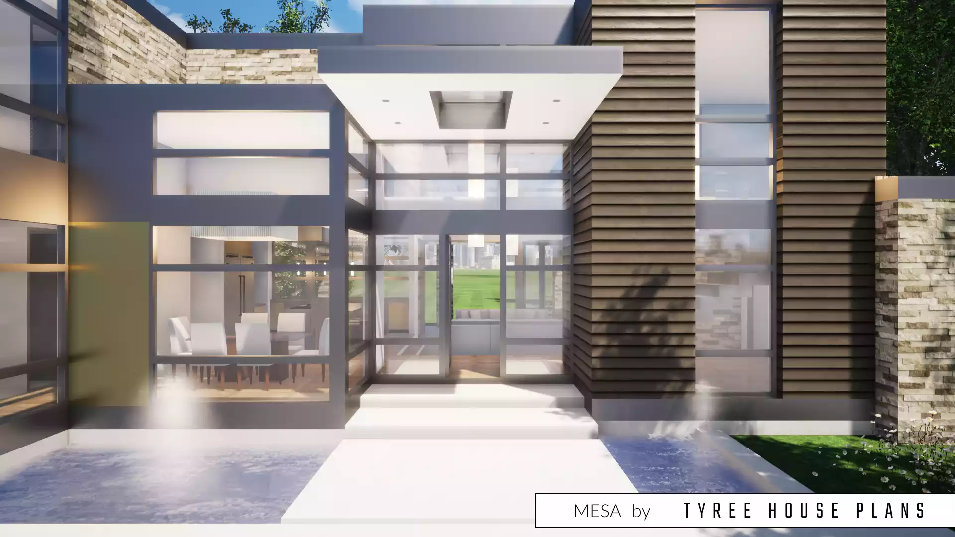 Entry doors. Mesa by Tyree House Plans.
