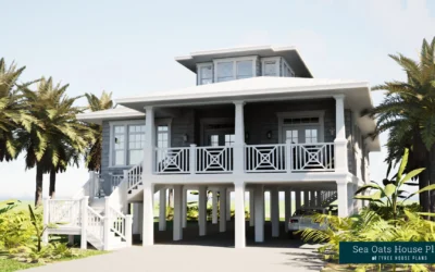 Sea Oats. Living With Rear Sliding Door Wall Beach House Plan.