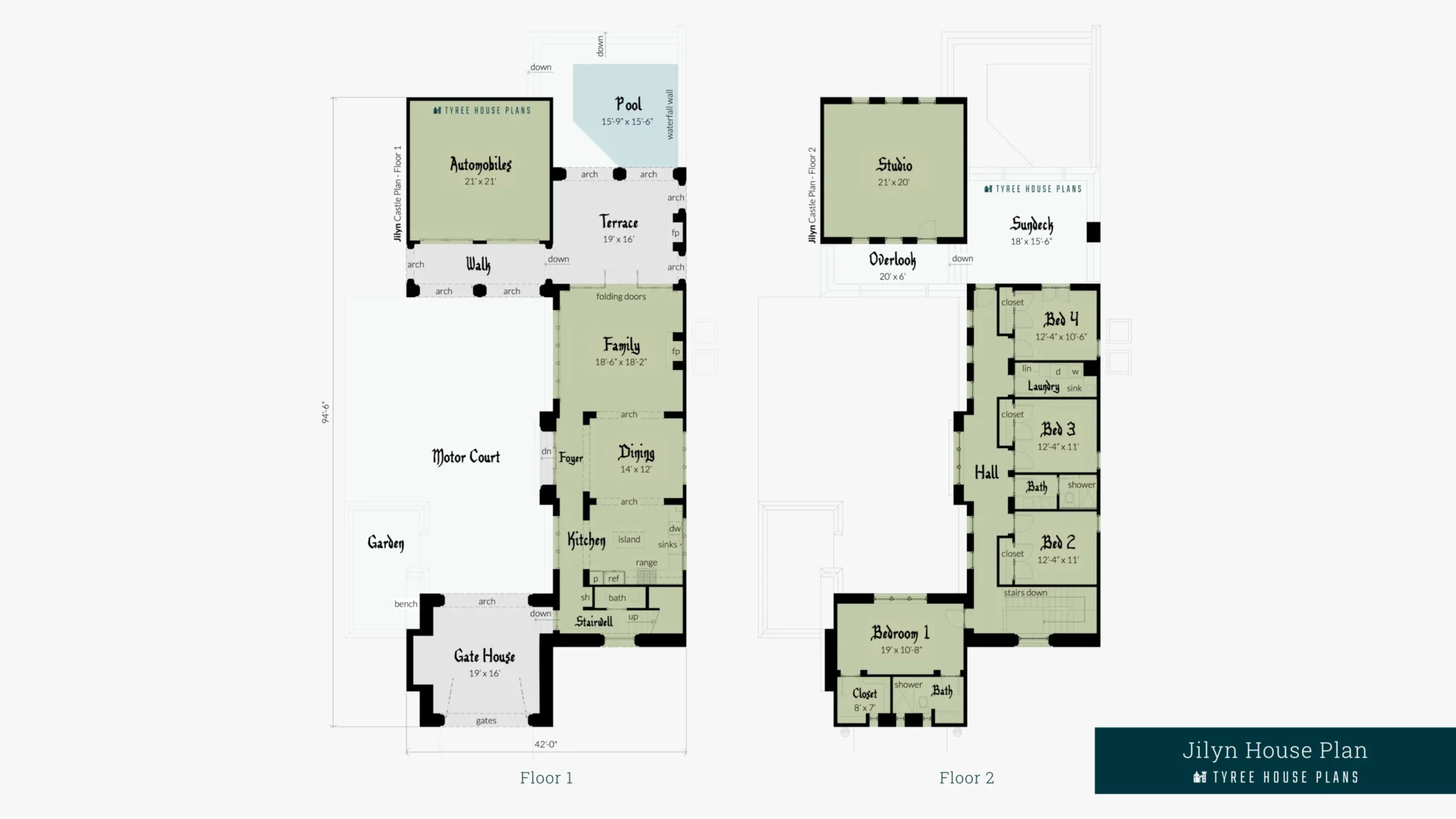 Jilyn House Plan Floor Artwork by Tyree House Plans