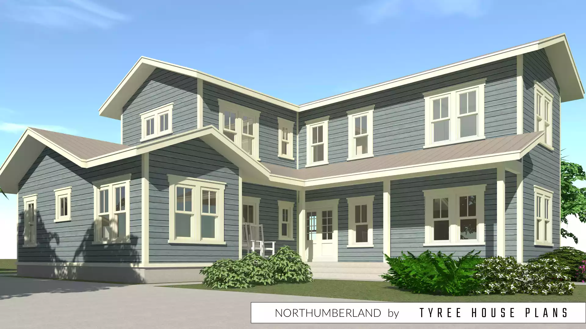 Front view. Northumberland by Tyree House Plans.