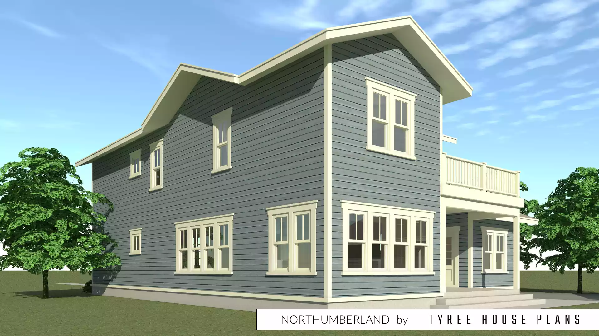 Rear view. Northumberland by Tyree House Plans.