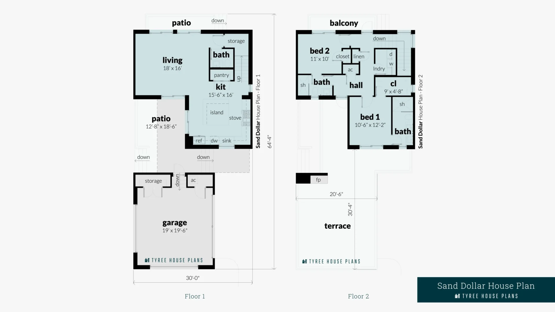 Sand Dollar House Plan Floor Artwork by Tyree House Plans