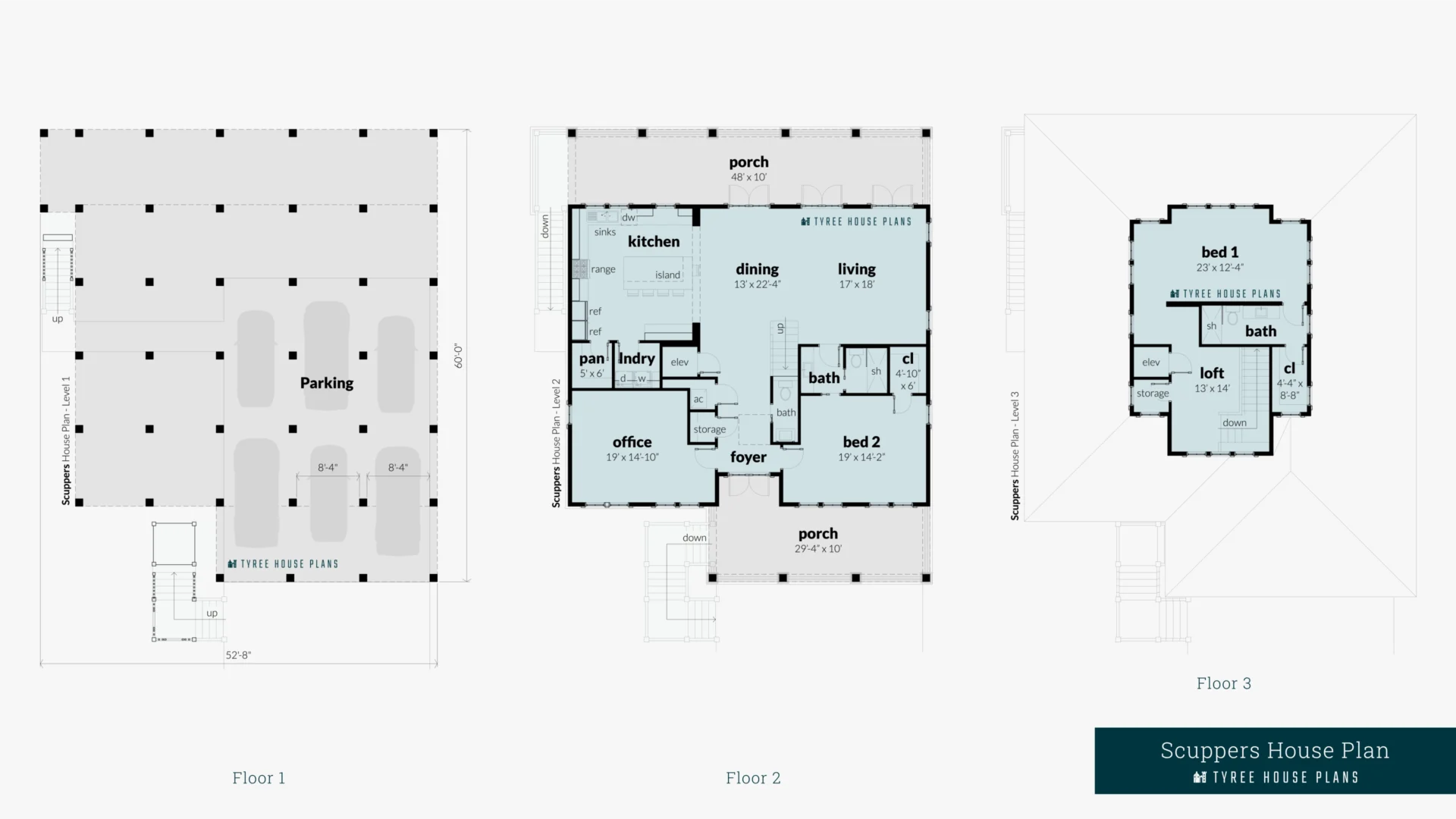 Scuppers House Plan Floor Artwork by Tyree House Plans