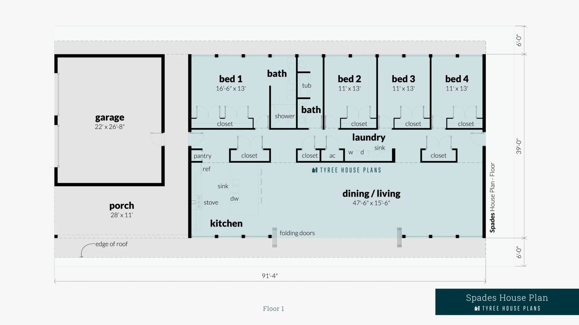 Spades House Plan Floor Artwork by Tyree House Plans