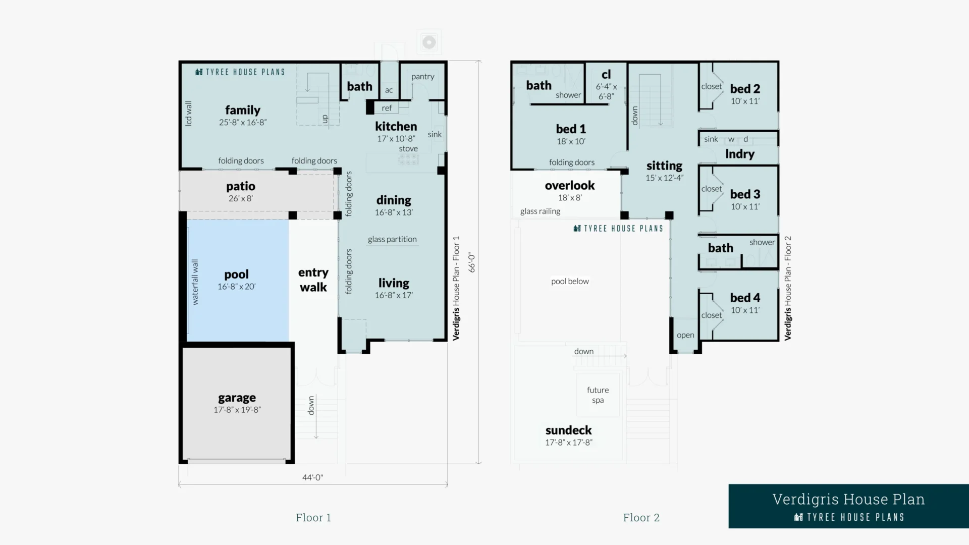 Verdigris House Plan Floor Artwork by Tyree House Plans