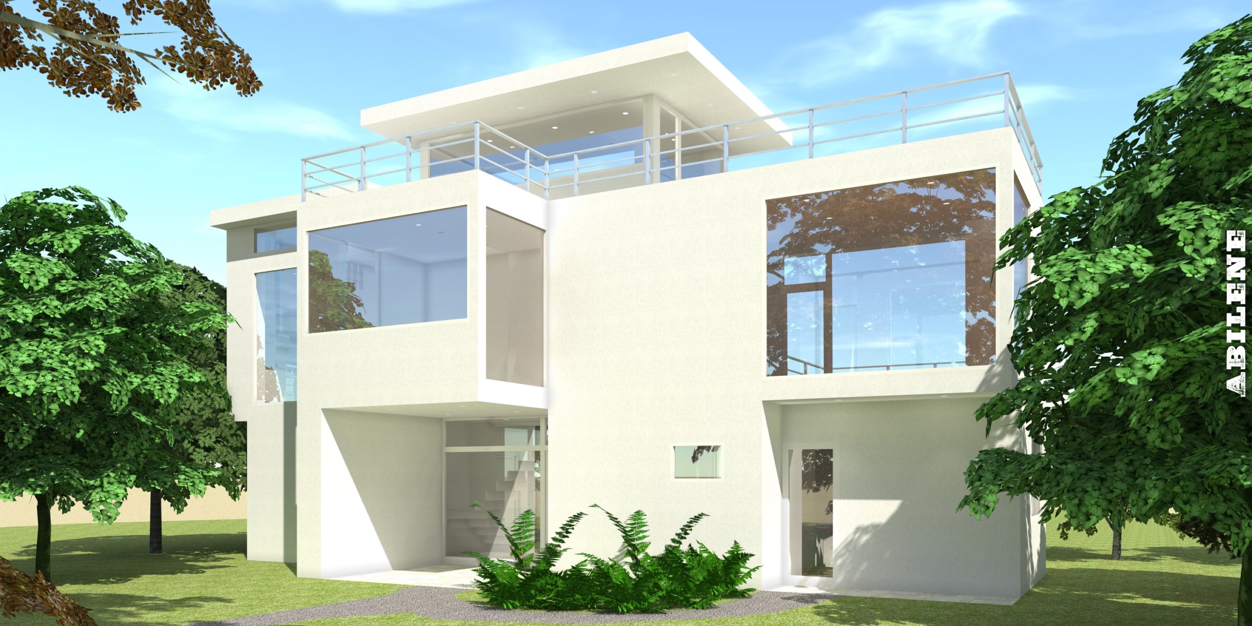 Ultra Modern Home with Rooftop Decks. 3 Bedrooms. Abilene by Tyree House Plans