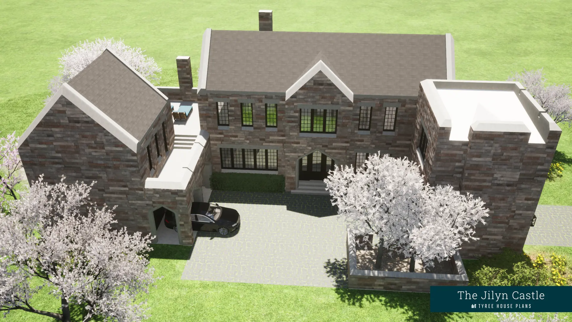 View from above. Jilyn Castle by Tyree House Plans.