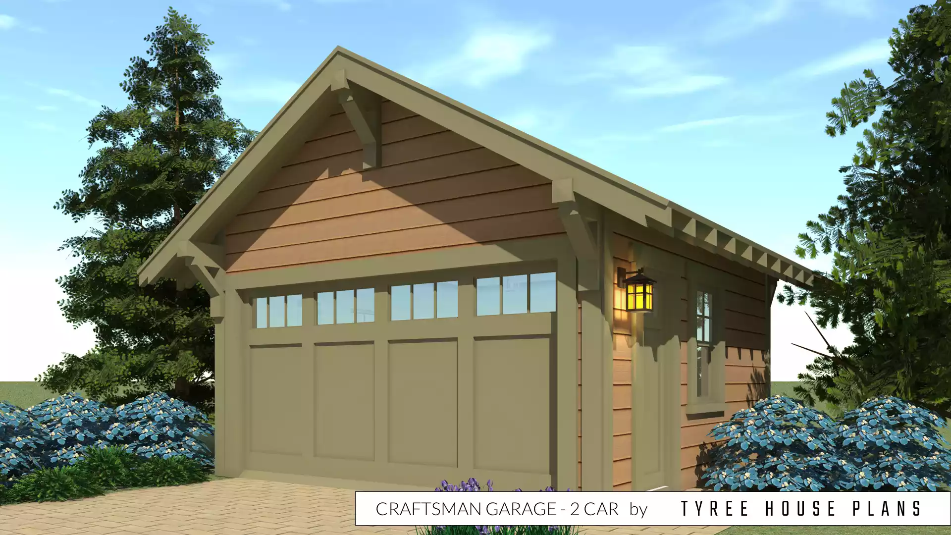 Craftsman 2 Car Garage by Tyree House Plans.