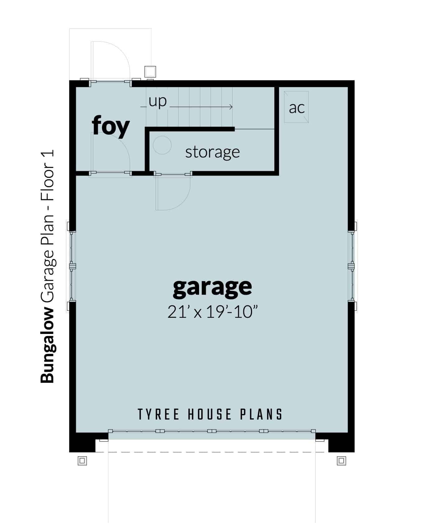 Bungalow Garage Plan - Tyree House Plans