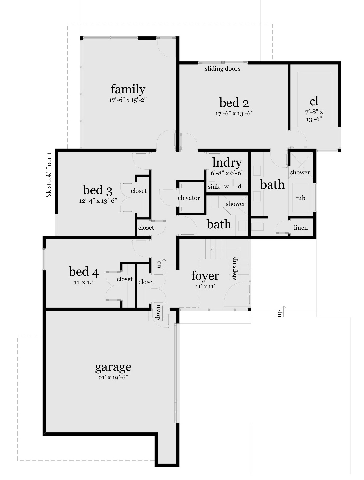 Floor 1 - Skiatook House Plan - Tyree House Plans