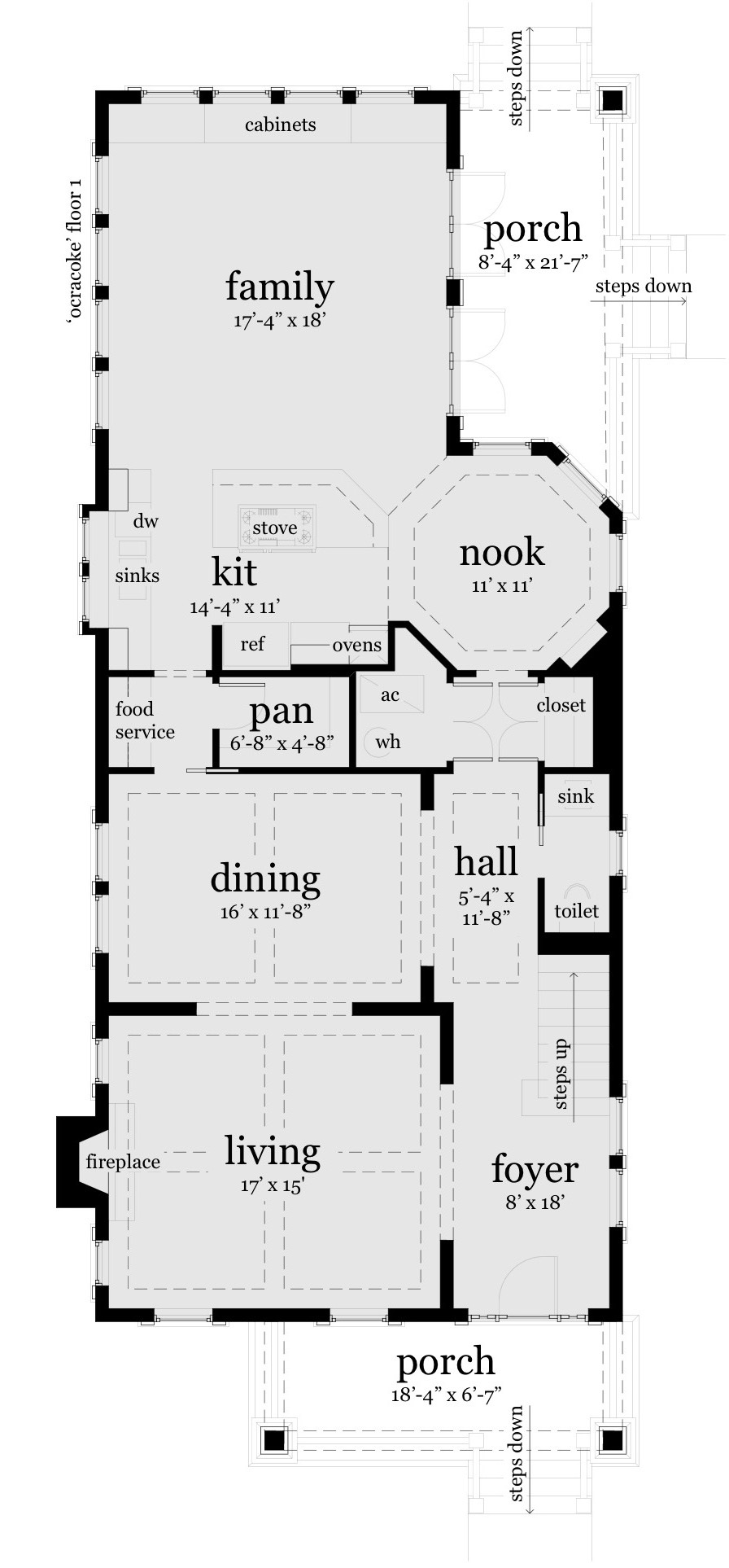 Floor 1 - Ocracoke House Plan - Tyree House Plans