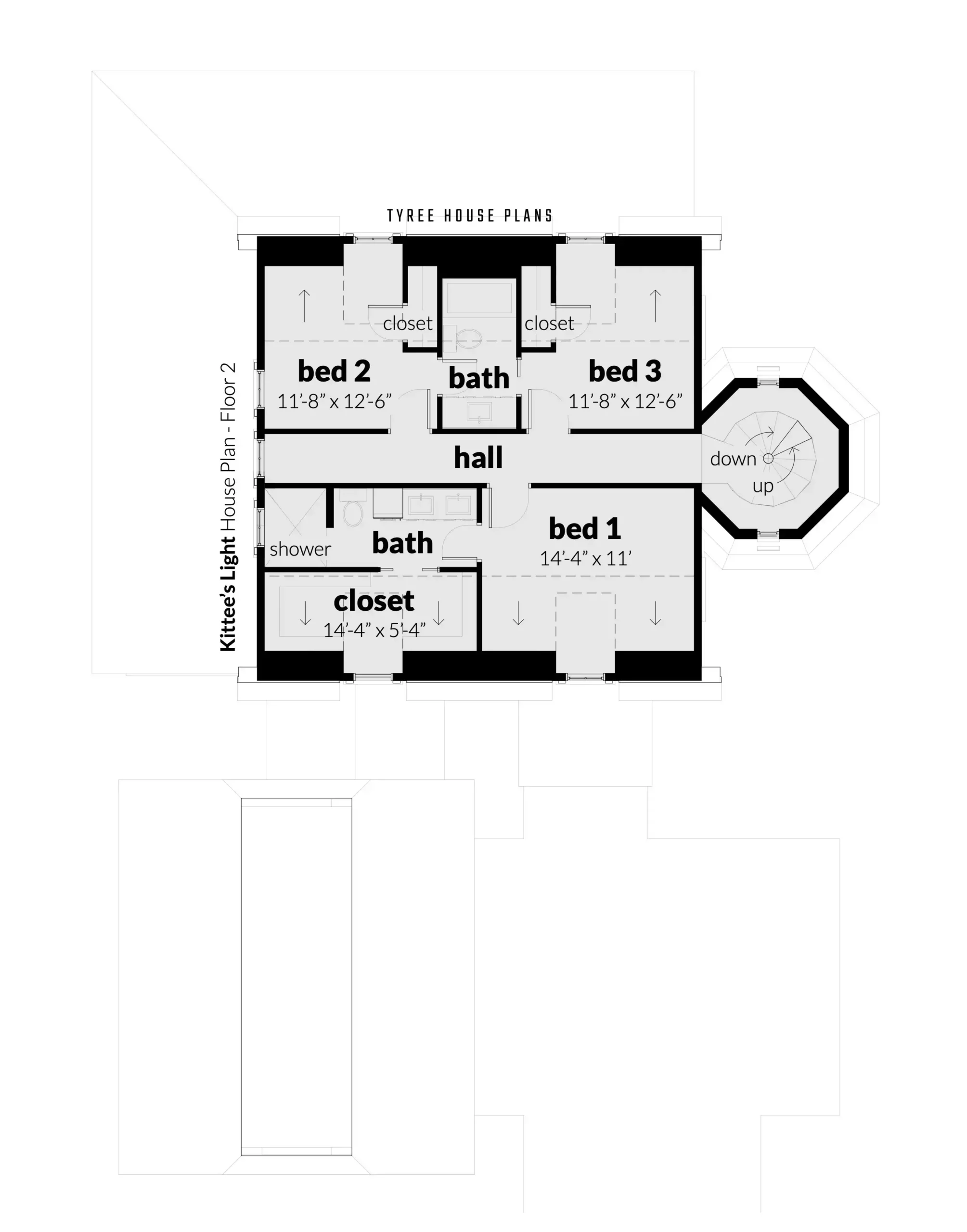 Floor 2. Kittee's Lighthouse by Tyree House Plans