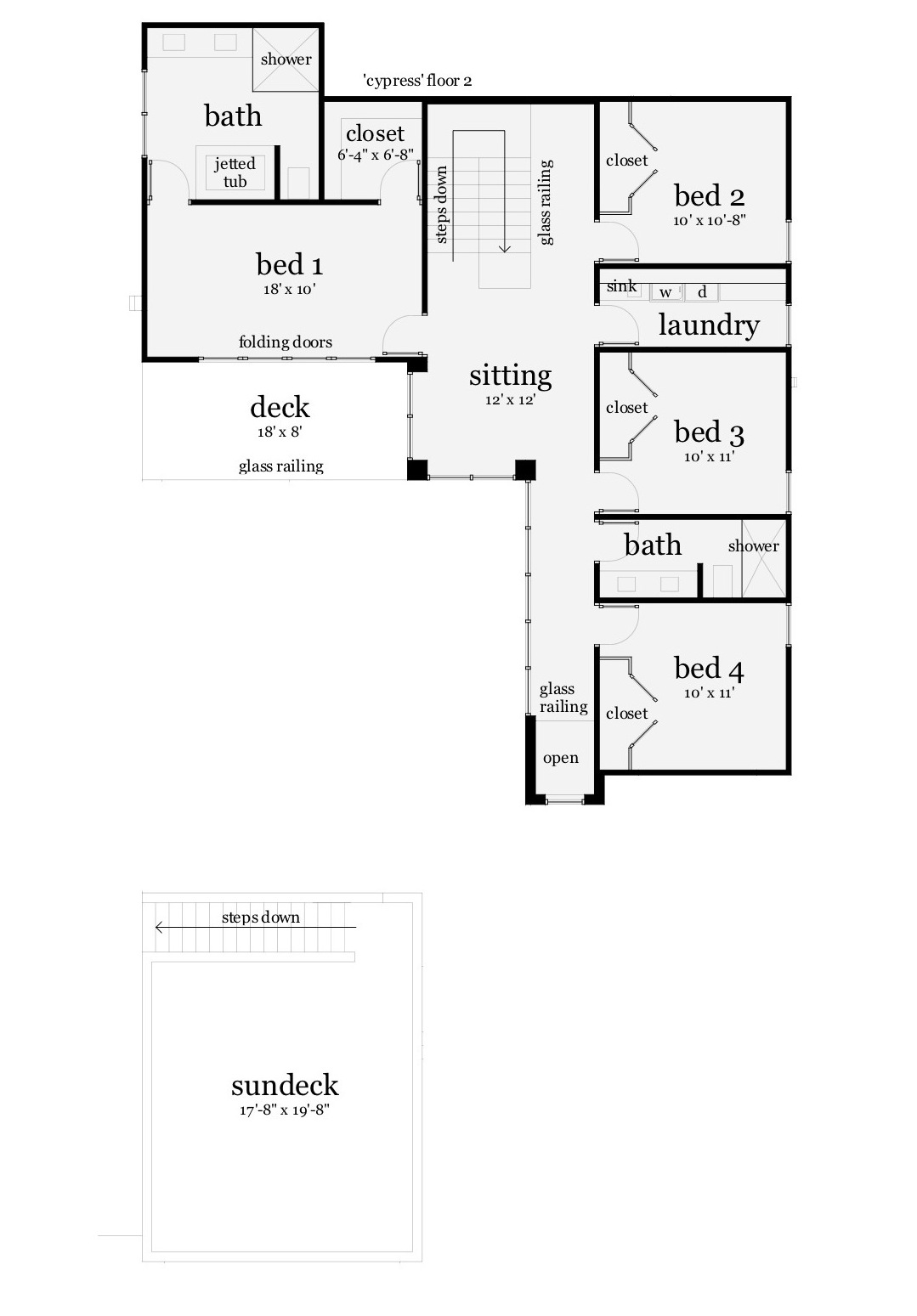 Floor 2. Cypress by Tyree House Plans.