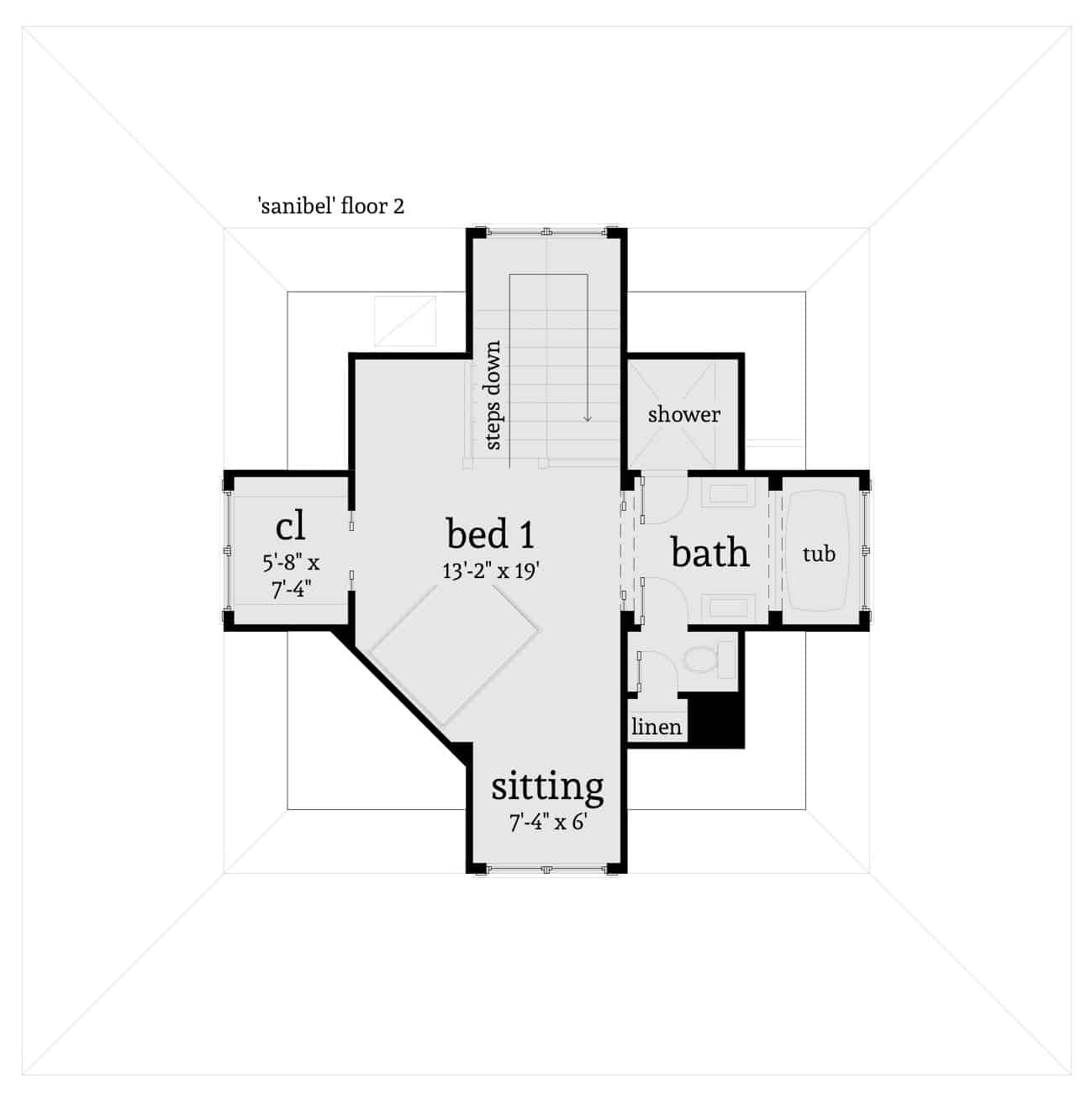 Floor 2 - Sanibel House Plan by Tyree House Plans