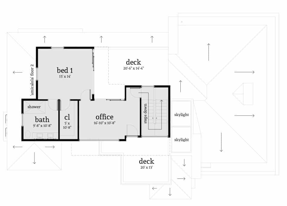 Floor 2. Amicalola by Tyree House Plans.