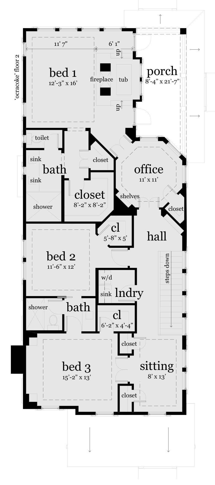 Floor 2 - Ocracoke House Plan - Tyree House Plans