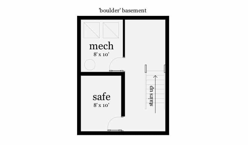 Basement plan. Boulder by Tyree House Plans.