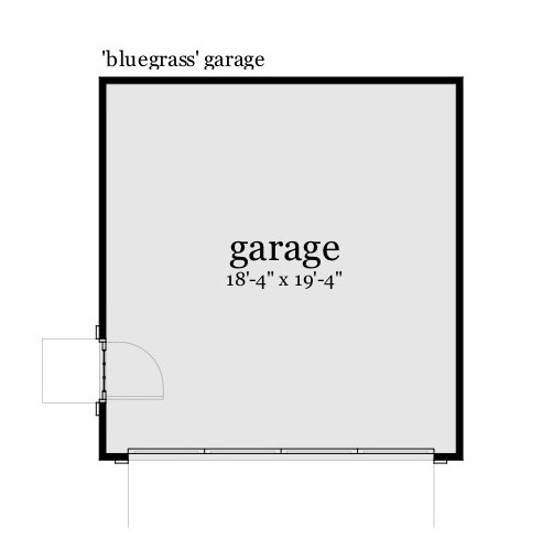 Garage plan. Bluegrass by Tyree House Plans.