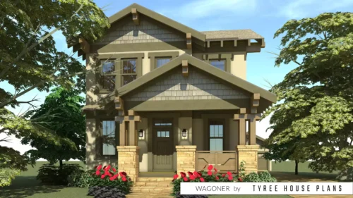 Front view. Wagoner by Tyree House Plans.