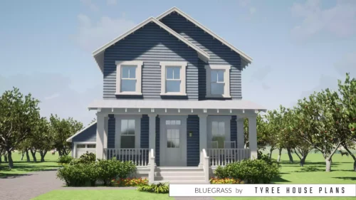 Front of house. Bluegrass by Tyree House Plans.