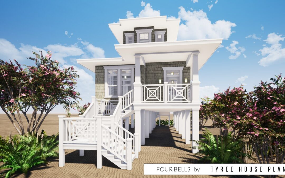 Four Bells. Charming Two Bed Beach House Plan.